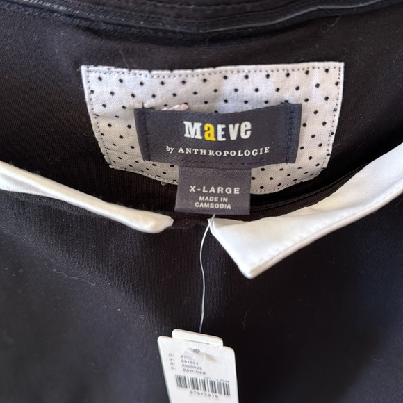 Anthropologie off the shoulder long sleeved twofer mini Little Black Dress - Picture 7 of 10